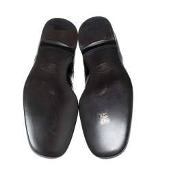 Prada Dark Navy Blue Brogue Leather Oxfords Size 43.5