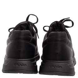 Prada Black Nylon Prax Low-Top Sneakers Size 46.5