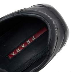 Pre Owned Prada Sport Black Leather Low Top Sneakers Size 42