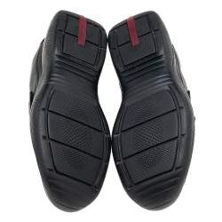 Pre Owned Prada Sport Black Leather Low Top Sneakers Size 42