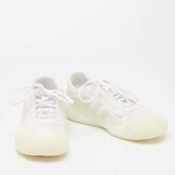 Prada White Net And Rubber Luna Rossa 21 Sneakers Size 41.5