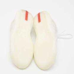 Prada White Net And Rubber Luna Rossa 21 Sneakers Size 41.5