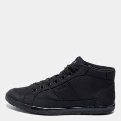 Prada Black Canvas High Top Sneakers Size 41 