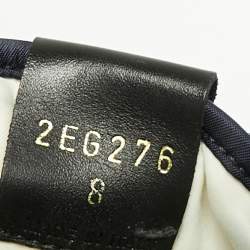 مملوكة مسبقًا Prada Blue Suede And Nylon Low Top Sneakers Size 42