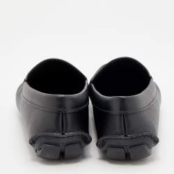Prada Black Saffiano Leather Slip on Loafers Size 40.5