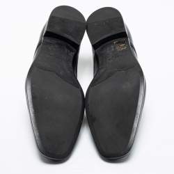 Pre Owned Prada Black Leather Lace Up Derby Size 42