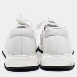 Pre Owned Prada White Leather Low Top Sneakers Size 43