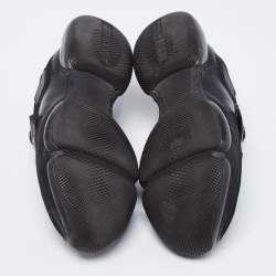 Prada Black Knit Fabric And Rubber Cloudbust Sneakers Size 41.5