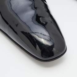 Prada Black Patent Leather Lace Up Oxfords Size 46