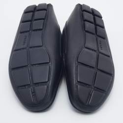 Prada Black Saffiano Leather Slip On Loafers Size 42.5