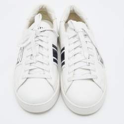 Pre Owned Prada White Leather Avenue Low Top Sneakers Size 42.5