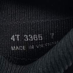 Pre Owned Prada Black Knit Fabric Logo Sock Runner High Top Sneakers Size 41