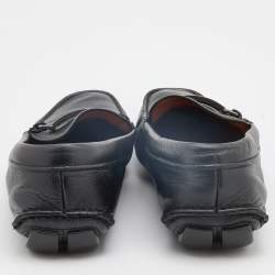 Prada Black Leather Slip On Loafers Size 42