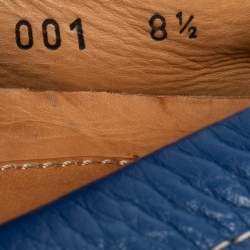 Pre Owned Prada Blue Leather Penny Loafers Size 42.5