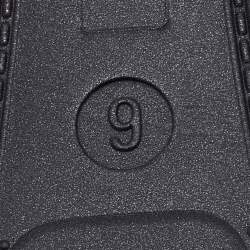 Pre Owned Prada Black Knit Fabric Logo Low Top Sneakers Size 43.5