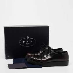 Prada Two Tone Leather Lace Up Oxford Size 41.5 