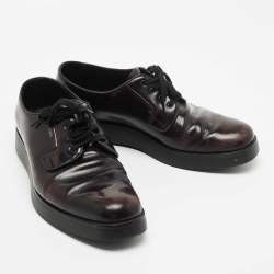 Prada Two Tone Leather Lace Up Oxford Size 41.5 