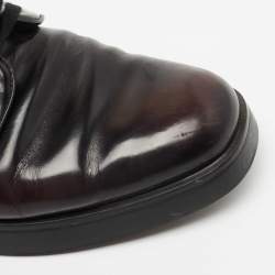 Prada Two Tone Leather Lace Up Oxford Size 41.5 