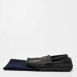 Prada Black Leather Slip On Loafers Size 41.5