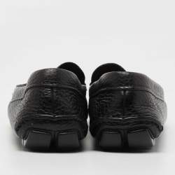 Prada Black Leather Slip On Loafers Size 41.5