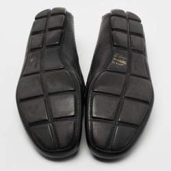 Prada Black Leather Slip On Loafers Size 41.5