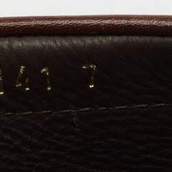 Pre Owned Prada Brown Leather Slip On Loafers Size 41