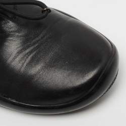 Prada Black Leather Low Top Sneakers Size 40.5 