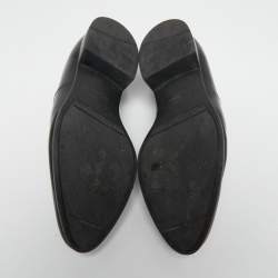 Prada Black Leather Slip On Loafers Size 40.5