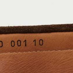 Pre Owned Prada Brown Suede Slip On Loafers Size 44