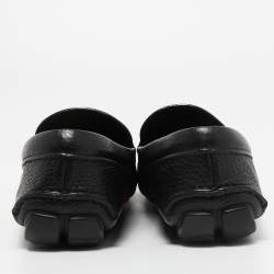 Prada Black Leather Slip On Loafers Size 43.5
