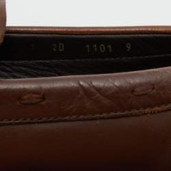 Prada Brown Leather Slip On Loafers Size 43