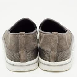 Prada Grey Suede Slip On Loafers Size 41.5