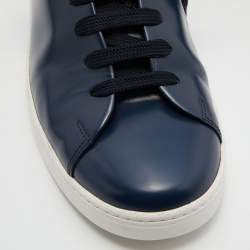 Pre Owned Prada Sport Blue Leather Low Top Sneakers Size 43