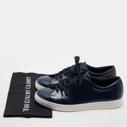 Pre Owned Prada Sport Blue Leather Low Top Sneakers Size 43