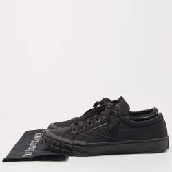 Prada Black Nylon Wheel Cassetta Low Top Sneakers Size 42.5