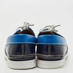 Prada Multicolor Leather Boat Loafers Size 44