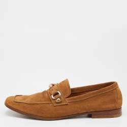 Prada Brown Suede Slip On Loafers Size 40.5