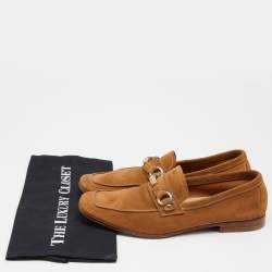 Prada Brown Suede Slip On Loafers Size 40.5