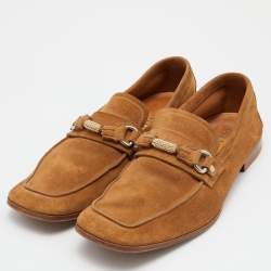Prada Brown Suede Slip On Loafers Size 40.5