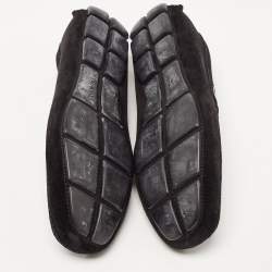 Pre Owned Prada Black Suede Penny Loafers Size 42.5