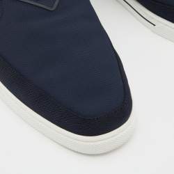 Pre Owned Prada Blue Nylon Sneakers Slip-On Sneakers Size 42