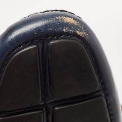 Prada Navy Blue Leather Slip On Loafers Sie 41.5 