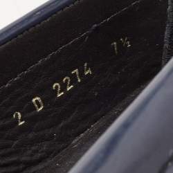 Prada Navy Blue Leather Slip On Loafers Sie 41.5 