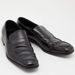 Prada Black Leather Slip on Loafers Size 40