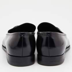 Prada Black Leather Slip on Loafers Size 40