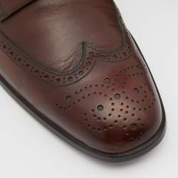 Prada Brown Leather Lace Up Derby Size 43.5
