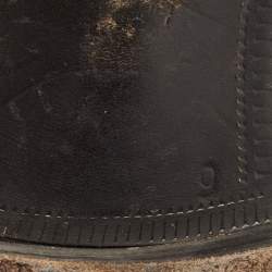 Prada Dark Blue Leather Cap Toe Lace Up Oxford Size 43