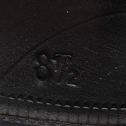Prada Black Leather and Calf Hair Tassel Slip on Loafers Size 42.5