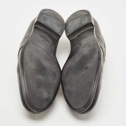 Pre Owned Prada Brown Saffiano Leather Penny Loafers Size 42