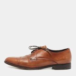 Prada Brown Leather Lace Up Derby Size 42